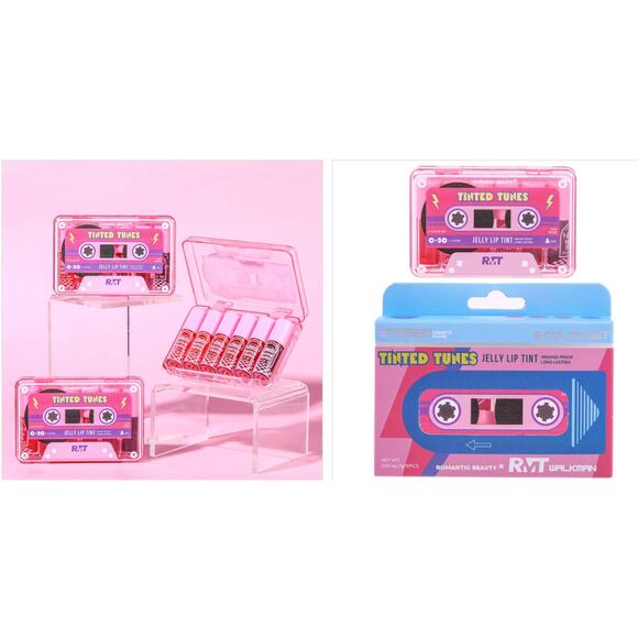 Romantic Beauty Tinted Tunes Jelly Lip Tint 6 Color Set*Inside cassette*GIFTABLE - Picture 1 of 2